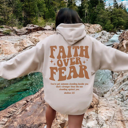 Faith Over Fear Hoodie Christian Sweatshirt Fashion Faith Shi