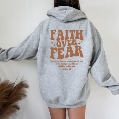 Faith Over Fear Hoodie Christian Sweatshirt Fashion Faith Shi