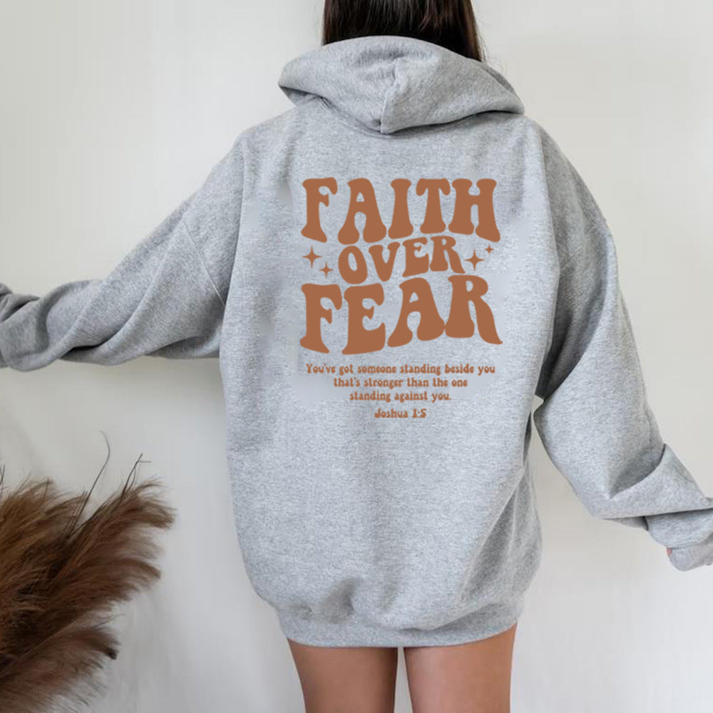 Faith Over Fear Hoodie Christian Sweatshirt Fashion Faith Shi