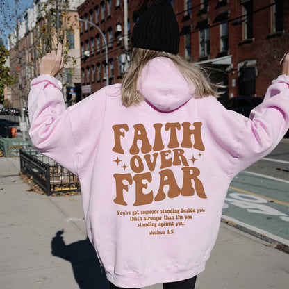 Faith Over Fear Hoodie Christian Sweatshirt Fashion Faith Shi
