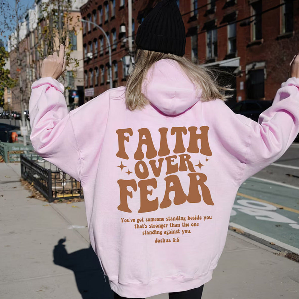 Faith Over Fear Hoodie Christian Sweatshirt Fashion Faith Shi