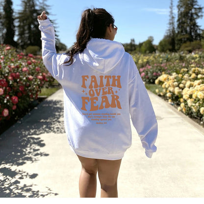 Faith Over Fear Hoodie Christian Sweatshirt Fashion Faith Shi